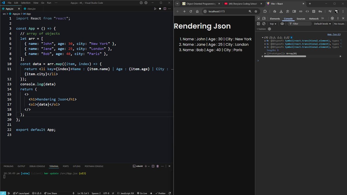 srgwebsquare's tweet image. Revision done on showing #datatypes, #jsondata in view, and #useState basics. Big thanks to @masterdhanesh_ and @sheryians_ for making it simple! #sheryianscodingschool #react #coding #webdev