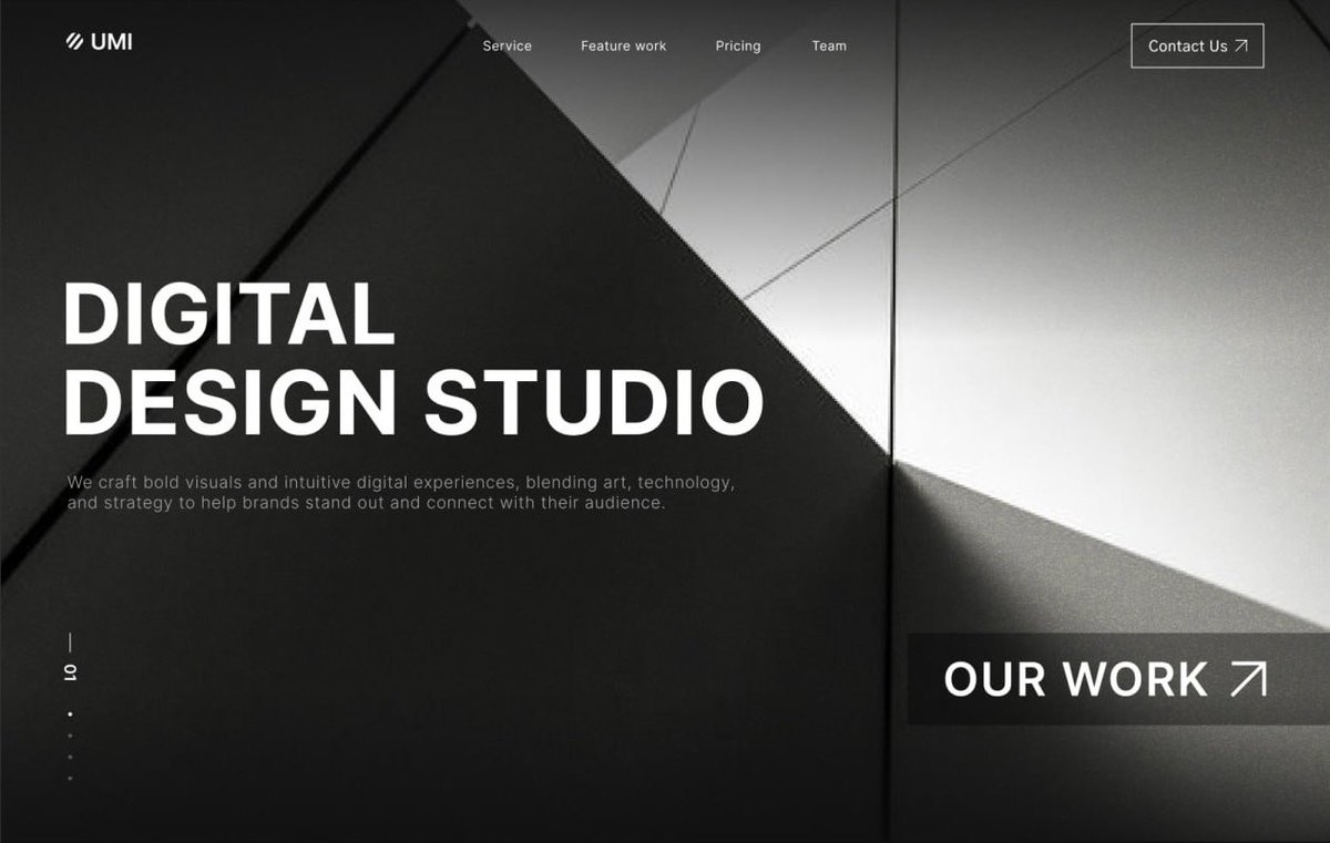 Minimal, monochrome, memorable. 
Homepage design