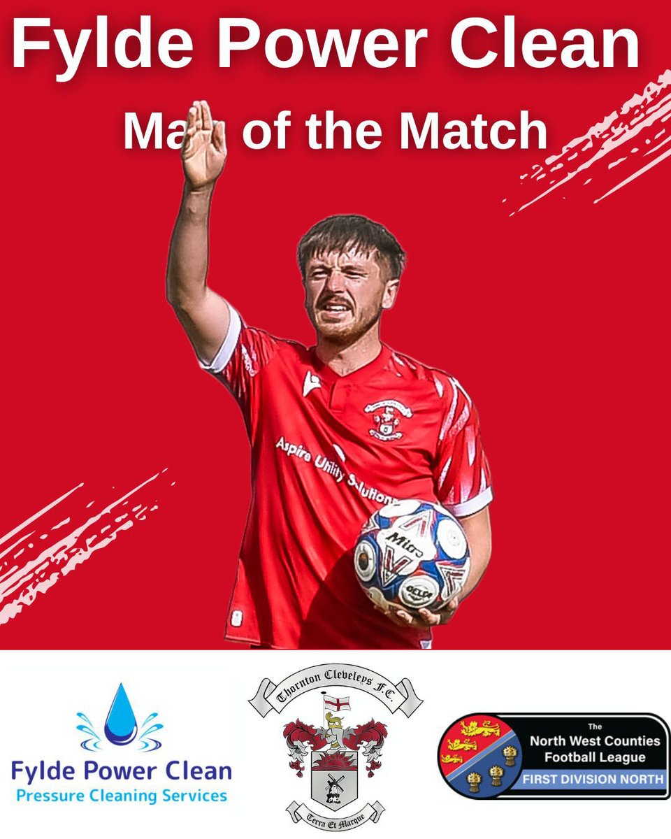 thorntonfc's tweet photo. Defender Jon Fraser lead from the back in the defeat at @MaineRoadFC on Saturday. His efforts saw him named the Fylde Power Clean man of the match.
#tcfc #allred #fy5π΄ https://t.co/i4OJCTuSWU