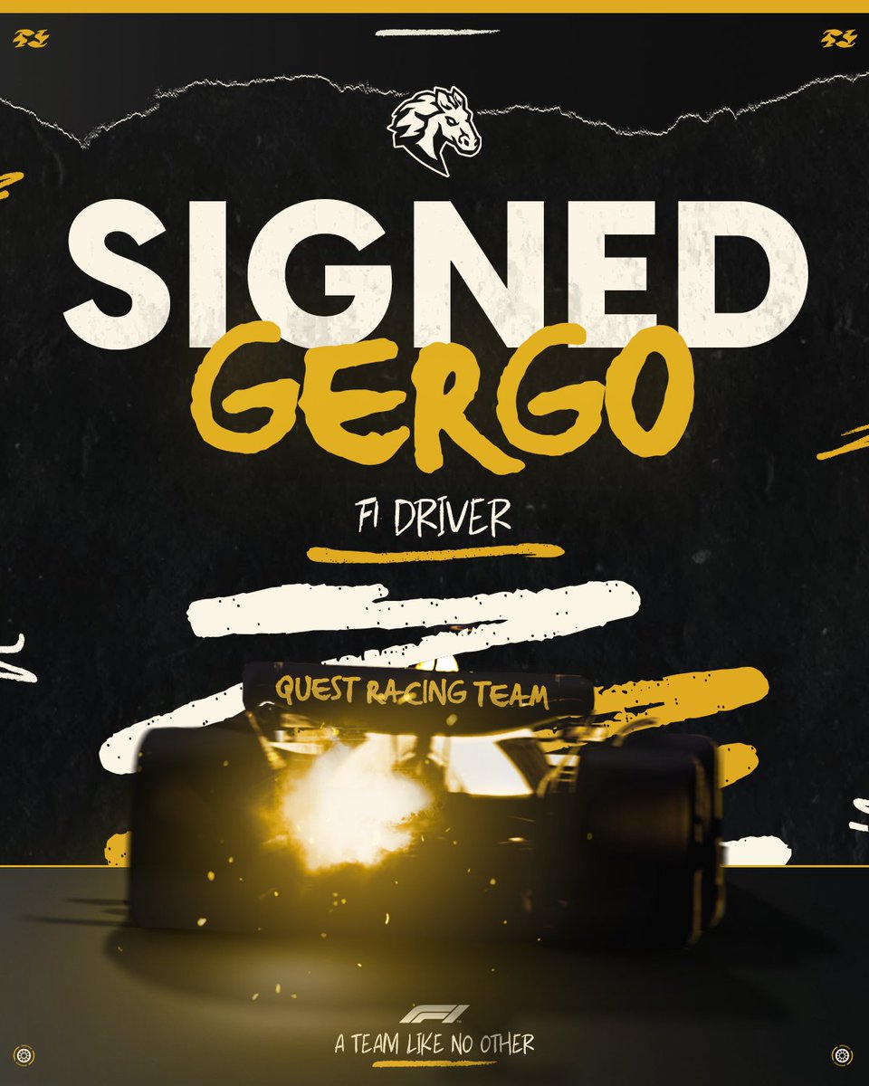 🟡New F1 Console Signing🟡

We are happy to welcome Gergo to QRT 🔥

He has shown a lot of pace and determination and he will be a great driver for this team!

Gergo is ready to take on the challenges ahead🤩

#ATeamLikeNoOther 🖤💛