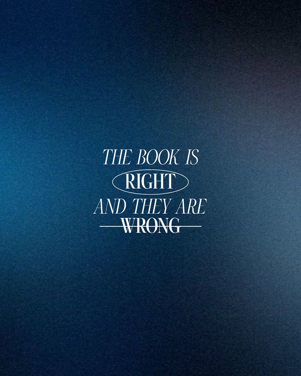 RealRodParsley's tweet photo. Opinions change. Culture shifts. But God’s Word remains eternal. The book is right every time--all the time. And every voice that contradicts it… is wrong. Stand firm!
—
#RodParsley #TheBookIsRight #StandFirm #PRPQuote https://t.co/oE5GBs6nRg