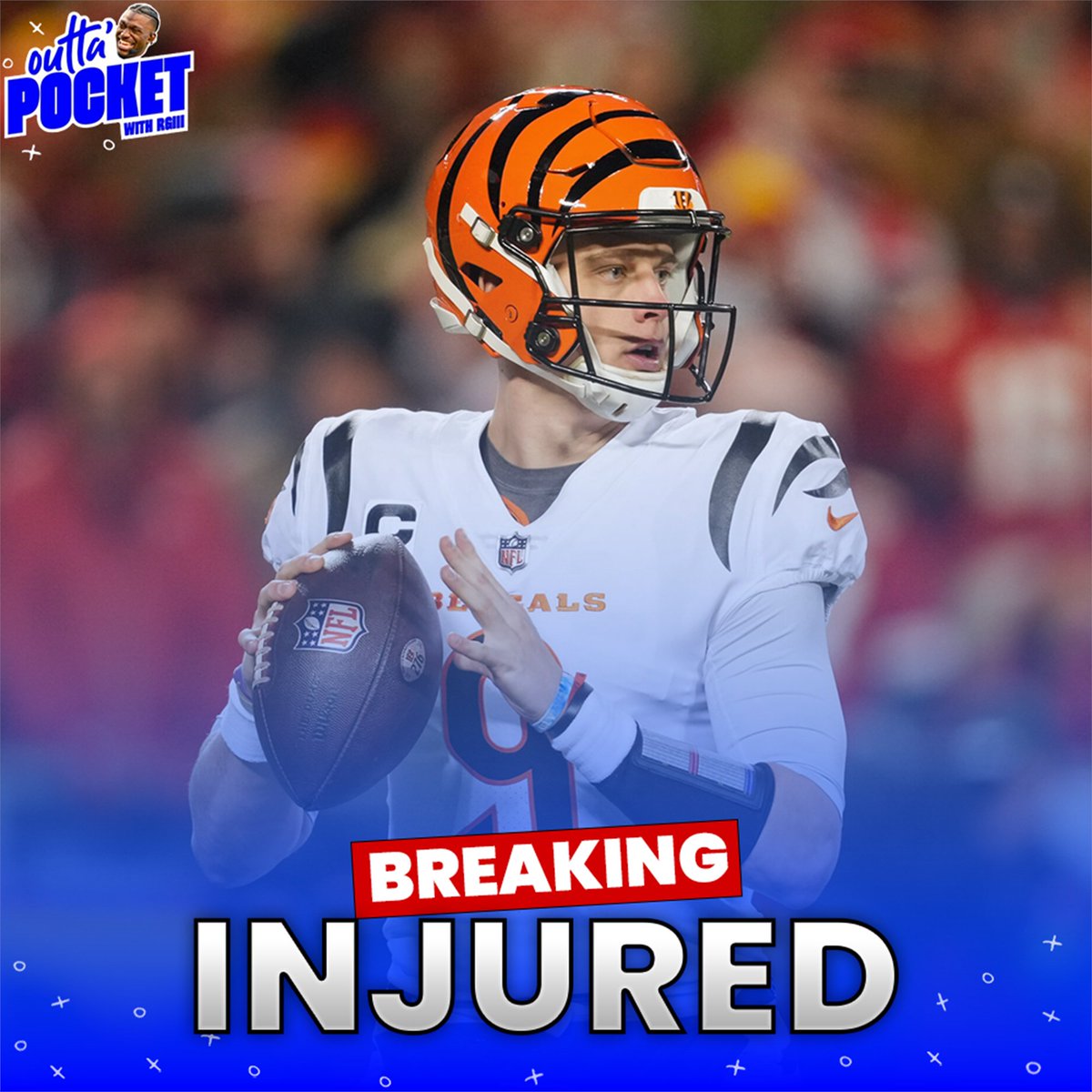 Joe Burrow has been taken to the medical tent after a potential leg injury.