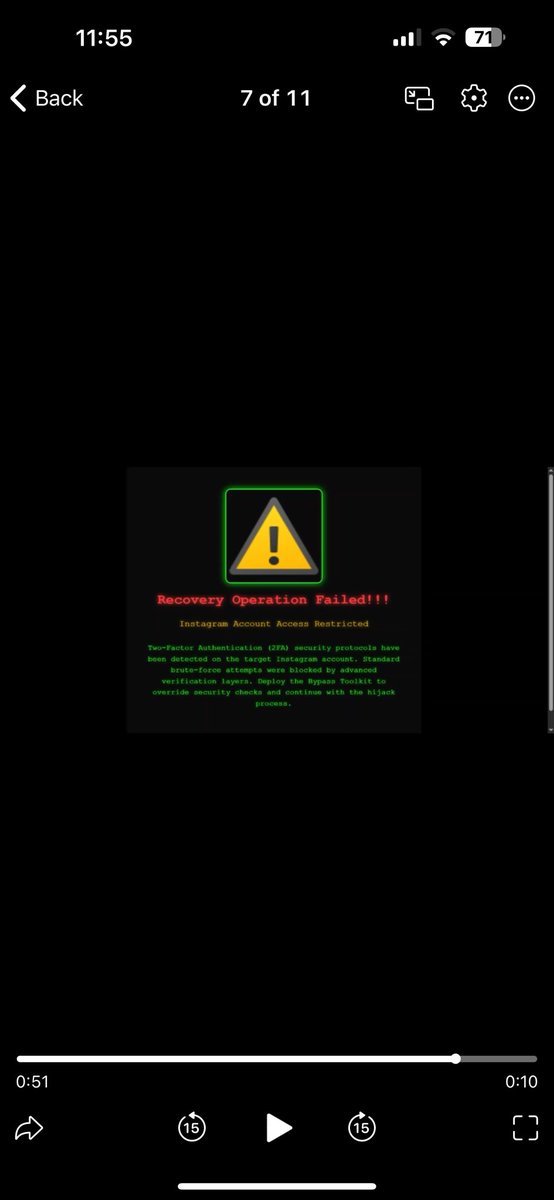 HODLhitman's tweet photo. @anonmous1313 is a scammer. 

Keeps asking for payments, because he runs into fake problems. 

Pretending 13 years of experience but acts like an amateur. The guy can’t hack so don’t waist your money on this twat.

The video he sends you is a fake hack tool (like on the picture) https://t.co/7gonEs46KI