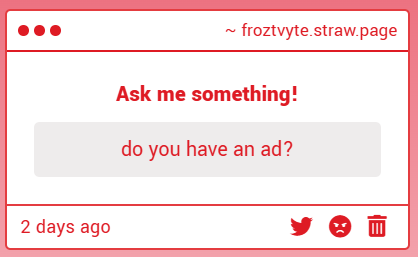 Froztvyte's tweet photo. WHY DO PEOPLE KEEP ASKING FOR MY AD THROUGH STRAWPAGE https://t.co/q2gloGEKrK