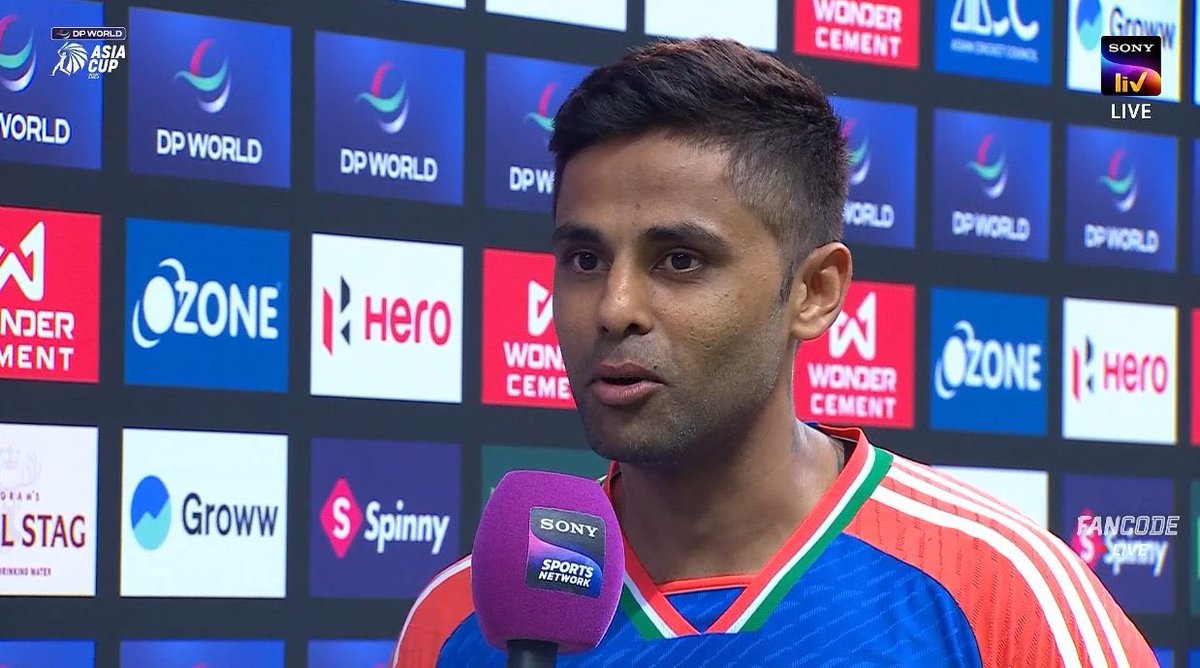 We stand by the victims of the families of the Pahalgam attack. We express our solidarity. Want to dedicate the win to all our armed forces. Hope they continue to inspire us all. We hope to give them more reasons to smile." - Suryakumar Yadav

#INDvsPAK #IndiaVsPakistan
