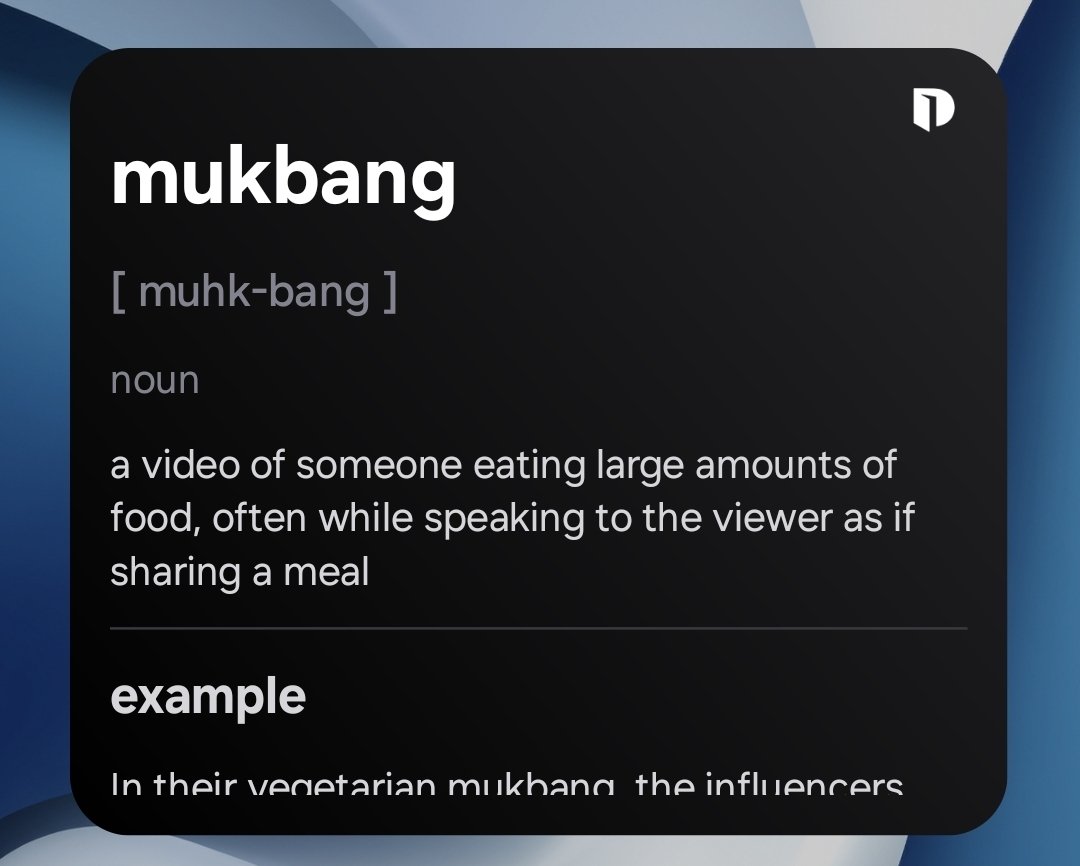 DomainD_'s tweet image. I can't believe mukbang is the word of the day 😭