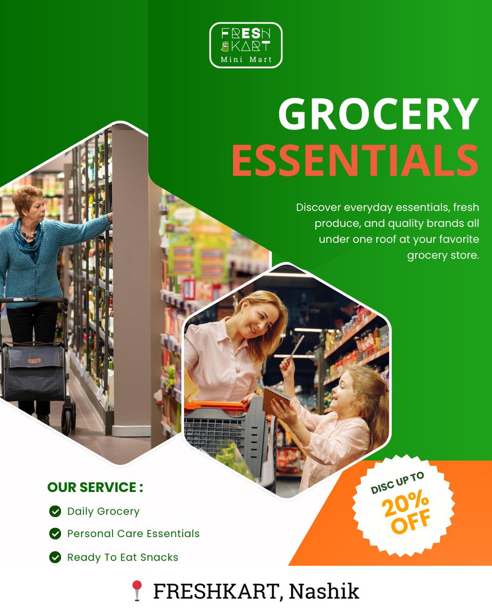 Freshkartmini's tweet photo. Daily Grocery, Personal Care Essentials And Snacks At Your Doorstep.
Free home delivery all over NASHIK within 30 Mins.
#freshkart #minimart #grocery #grocerystore #freedelivery #30MinDelivery #personalcare #personalcareproducts #PersonalCareEssentials #snacks #readytoeatsnacks https://t.co/XWYjOnQSsg