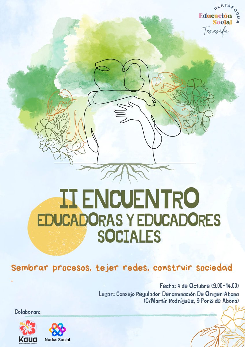 ¡Empieza la marcha atrás para volver a encontramos!
 II ENCUENTRO DE EDUCADORAS Y EDUCADORES SOCIALES DE TENERIFE. 
¡No se despisten, reserven el 4 de octubre e inscríbanse!
<a href="/unedtenerife/">UNED Tenerife</a> <a href="/Tenerife/">Tenerife</a> <a href="/webtenerife/">Turismo De Tenerife</a> <a href="/BinterCanarias/">Binter</a>