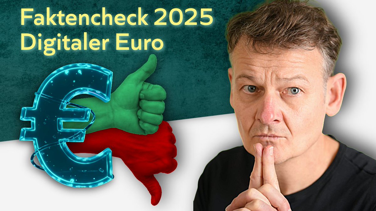 ☑️Überall gibt es Faktenchecks - nur nicht für die Aussagen der EZB zum ❌❌☑️❌❌❌digitalen Euro.
🎥Das haben wir jetzt geändert. Viel Spaß damit (Videolink  im Kommentar)
