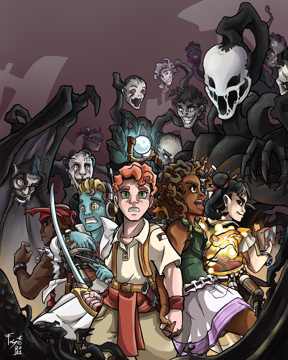 Cover art for We Are All Children, an RPG where kids are transported in a strange world and battle existential fears incarnate.