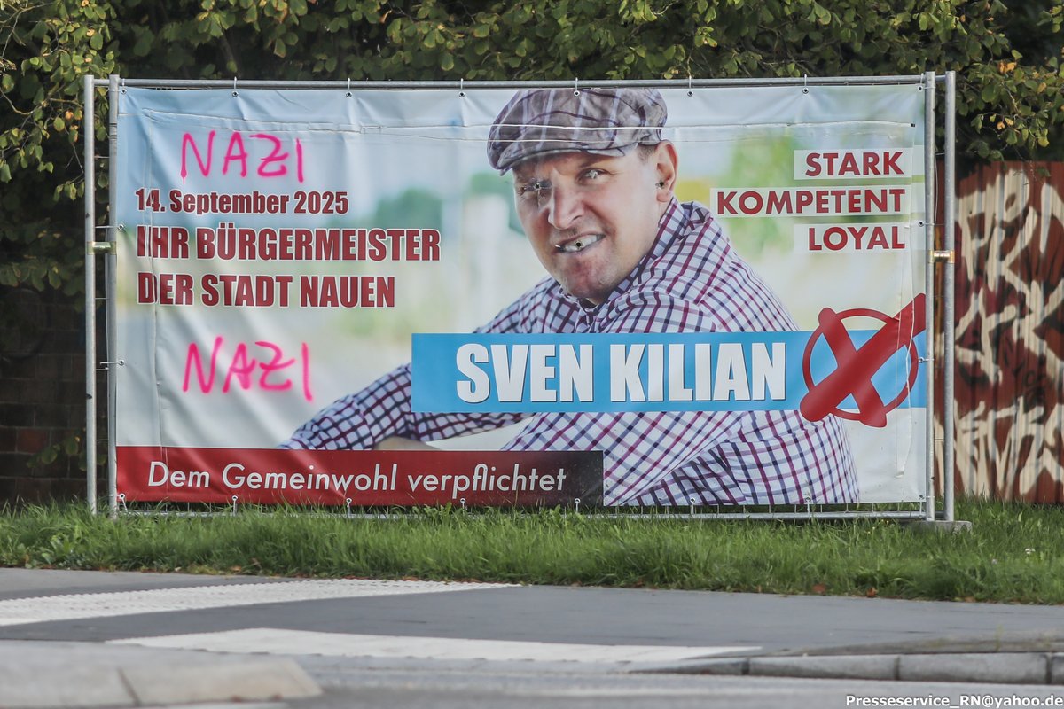 (1/x) In #Nauen ist der von der AfD unterstützte Rechtsextremist Sven Kilian mit seiner Kandidatur um das Bürgermeisteramt im ersten Wahlgang gescheitert.
Er landete auf Platz 3.
Amtsinhaber Manuel Meger und Dr. Michael Wiebersinsky werden hingegen am 28.09 in die Stichwahl gehen