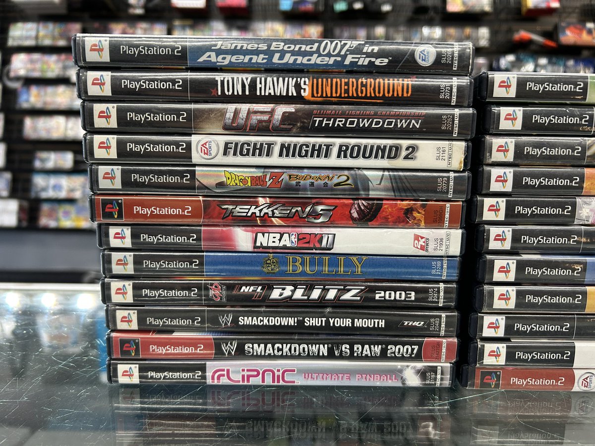 BlueShellGaming's tweet image. PS2 restock at BSG Bullard! Including WWE, Tony Hawk, Spyro, and more favorites!