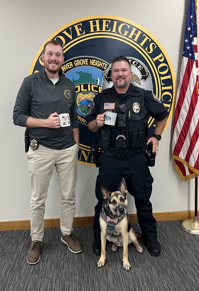 Coffee, Cops, conversation, donuts, and a dog. Sgt Prail and Asher will be at Angry Donkey Bakery Monday September 22nd from 9am-11am. The address is 9092 Buchanan Trail. Bring your list of questions and join them!