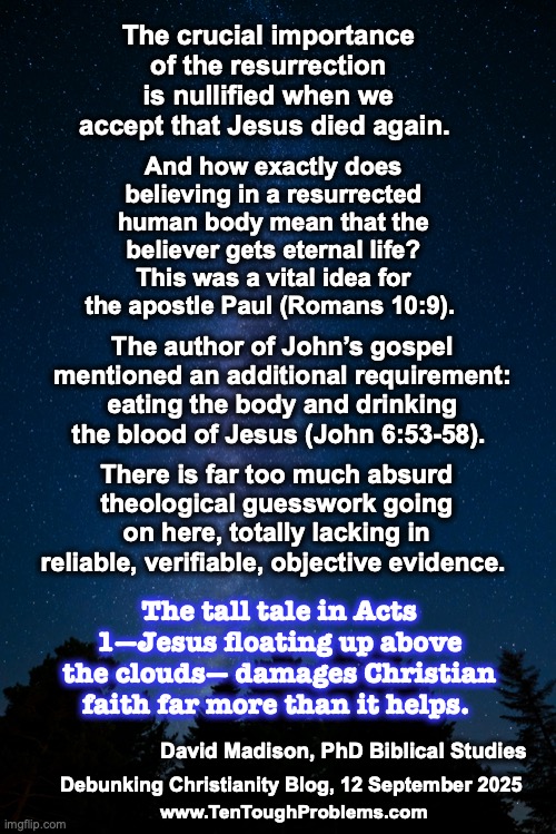 DavidMadisonPhD's tweet photo. If only we could get churchgoers to READ, STUDY the Bible! In my article this week I describe the absurdities—the tiresome cult promotions—in just the first five chapters of the Book of Acts, which follows the four gospels.
https://t.co/kQlxTZio4M https://t.co/AakMNxNJAn