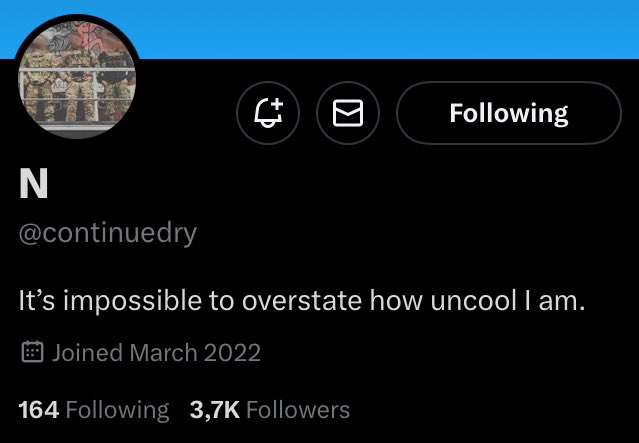 Trnty_solutions's tweet image. The impossibly uncool guy out there being absolutely based, we’re turning the tide boys !