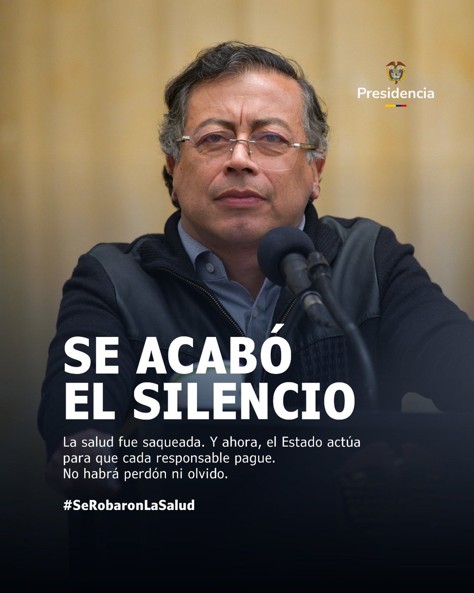 sgcol's tweet image. Intervenir fue el comienzo. Iniciamos la reconstrucción de un nuevo sistema de salud con control público, transparencia y atención oportuna.
Se acabó el negocio con la enfermedad. La salud será un derecho.
#SeRobaronLaSalud