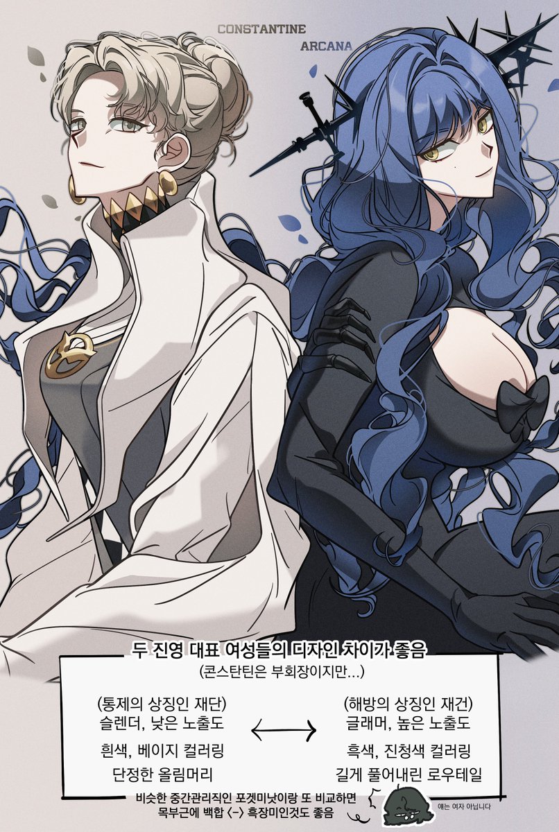 (not cp;)
콘스탄틴을 믿기vs아르카나를 믿기처럼 돼버림...
두여자의 디자인적 차이가 좋음
#reverse1999