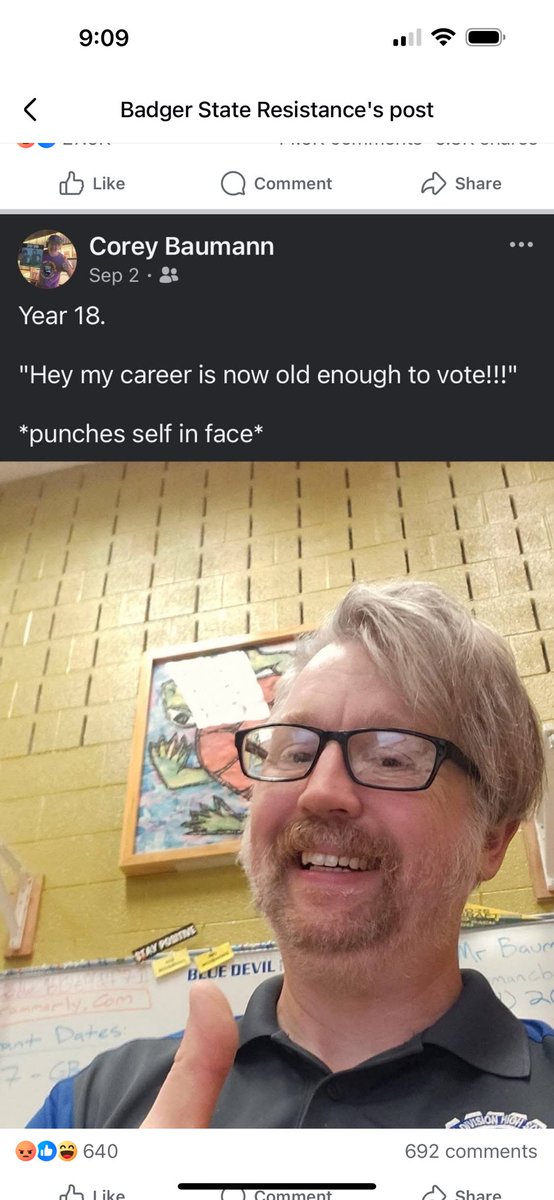 mjventi's tweet photo. @VigilantFox Teacher in Wisconsin who feels the right to celebrate Charlie’s death
Help make him infamous https://t.co/YBGzLPOQsA