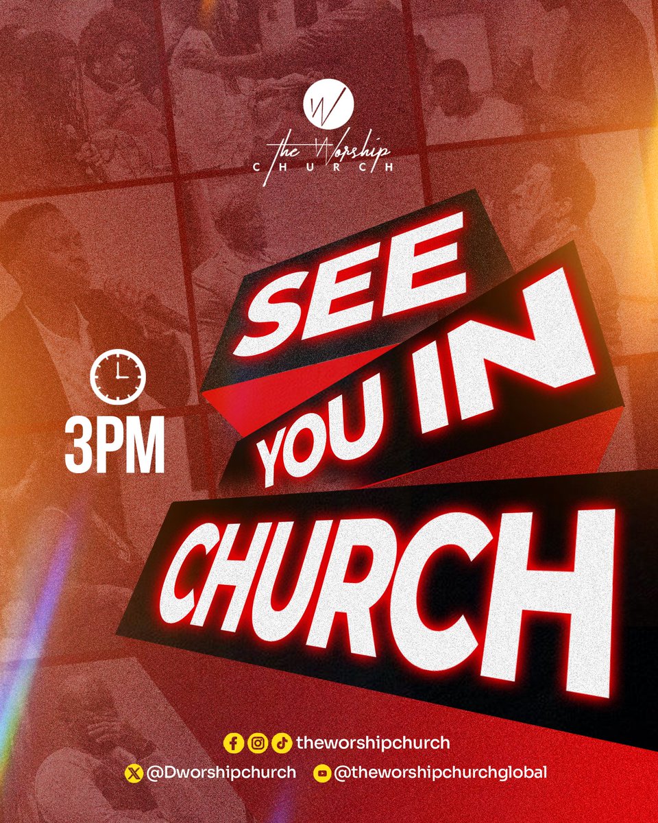 Dworshipchurch's tweet image. See you by 3pm.

#sundayservice #SpiritualGrowth #SeeYouInChurch #TWC #FaithInAction