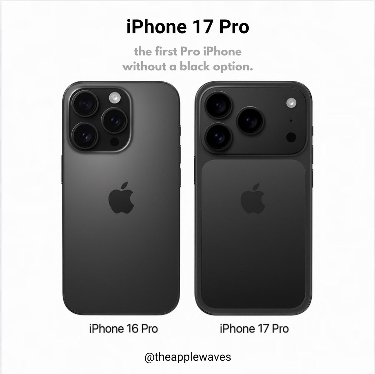theapplewaves's tweet photo. iPhone 17 Pro: the first Pro iPhone without a black option. How do you feel about this?

#theapplewaves #iphone17 #iphone17promax #iphone17pro #apple #AppleEvent https://t.co/EqPe3kgE76