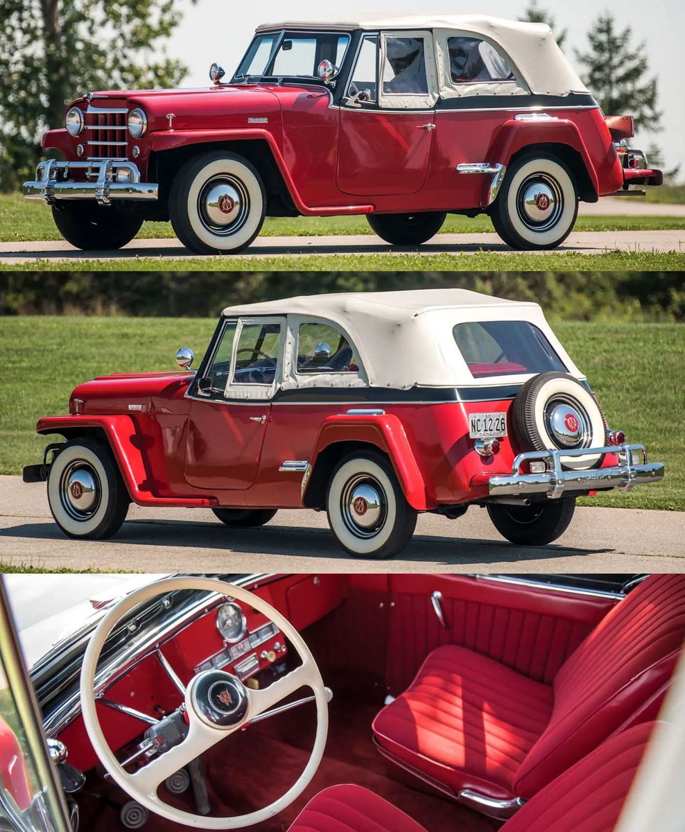 Retromania4ever's tweet image. 🇺🇸🦅 1950 #Willys Jeepster Phaeton