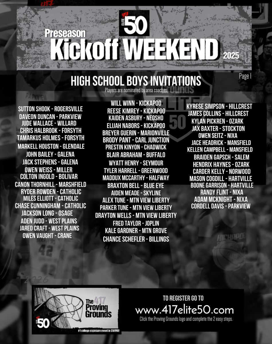 417Elite50's tweet photo. 🔥COMMITTED BOYS🔥 

October 12th  l  AG Financial Arena

➡️Don’t miss this opportunity to compete in the HOTTEST HOOPS event in SWMO!!! 
➡️ Pay by September 19th for the discounted rate!
➡️ https://t.co/vZsqGPkRgK https://t.co/qiawiUO2Qu