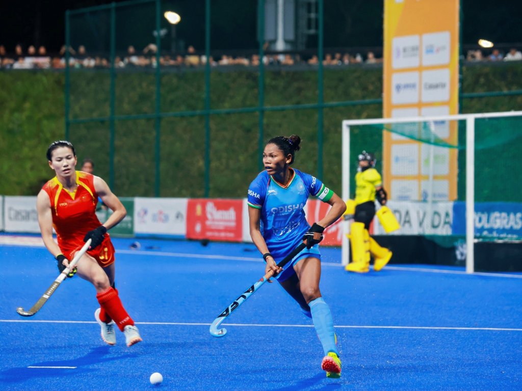TheHockeyIndia's tweet image. From striking first to fighting till the very end – India showed courage and character in the Final. 💙

Plenty of proud moments, plenty of spirit on display. 🇮🇳

#HockeyIndia #IndiaKaGame #WomensAsiaCup2025