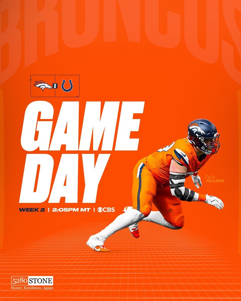 GET UP, IT'S GAMEDAY ‼️

<a href="/TheZALLEN44/">Zach Allen</a> x #DENvsIND