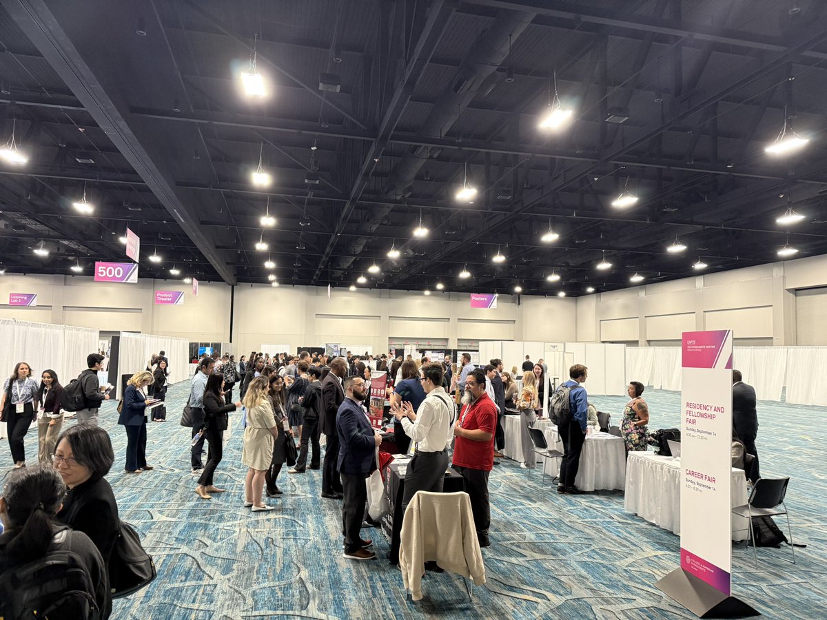 Pathologists's tweet image. Students and trainees swing by Residency and Fellowship fair, happening now in the exhibition hall #CAP25

@ALBoothMD