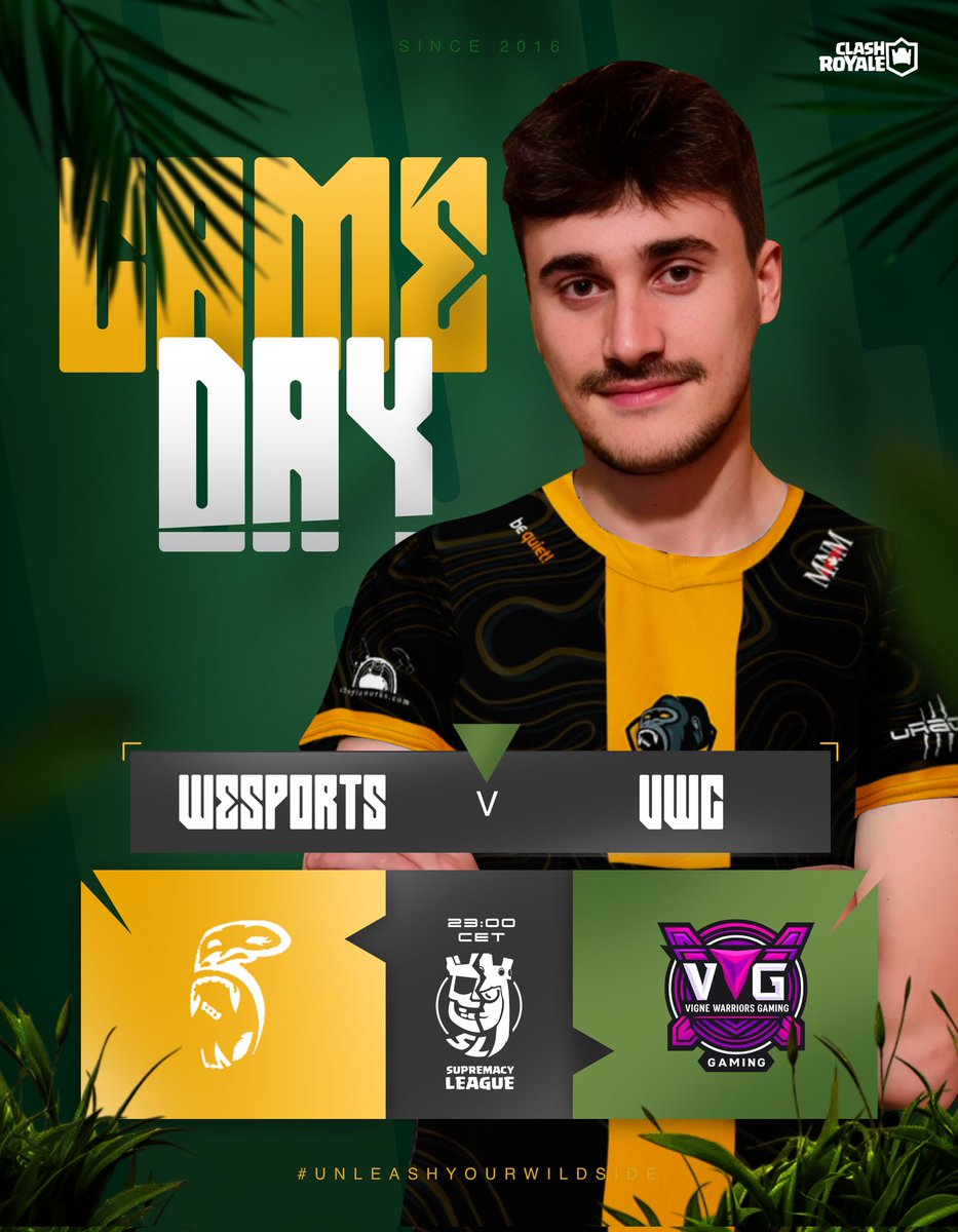 🌿 MATCHDAY 🌿

We got this

🗓️ 14.09.25
⏰ 9PM UTC (11PM CEST) 
🆚 <a href="/VigneWarriorsG/">Vigne Warriors Gaming</a>
🏟️ <a href="/CR_Supremacy/">Supremacy League</a>

📺 Twitch.tv/schuebii
🎙️ <a href="/Tobizioso/">schuebii</a> 🇩🇪
📺 Twitch.tv/christianeln0b
🎙️<a href="/ChristianElNob/">ChristianElNob</a> 🇪🇸
📺 Twitch.tv/recameca
🎙️<a href="/Recameca/">Recameca 😈</a> 🇪🇸
📺 Youtube.com/steveflaCR
🎙️ <a href="/Steveflacr/">Stevefla CR</a> 🇧🇷