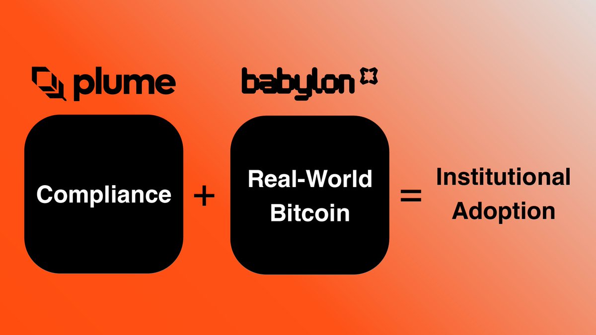 Akshay.g (@akshayy_eth) on Twitter photo <a href="/plumenetwork/">Plume - RWAfi Chain</a> + Babylon.
Babylon's staking lets BTC holders earn rewards straight up, no wrapped versions or custodians needed, keeping things secure and in your control.
On Plume, this opens BTC for DeFi and RWA apps like lending or collateral, turning it from idle cash into <a href="/plumenetwork/">Plume - RWAfi Chain</a> + Babylon.
Babylon's staking lets BTC holders earn rewards straight up, no wrapped versions or custodians needed, keeping things secure and in your control.
On Plume, this opens BTC for DeFi and RWA apps like lending or collateral, turning it from idle cash into