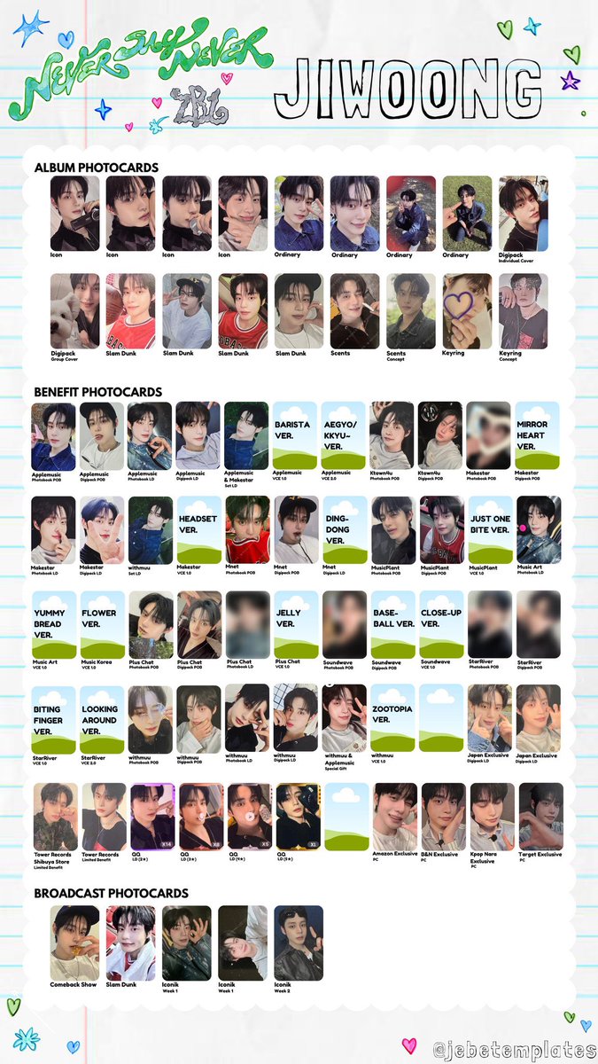 ZEROBASEONE ZB1 ゼベワン NAVERSAYNAVER 交換 スラムダンク スレダン スラダン SLAM DUNKトレカ 封入

【譲】ハオ メテュ マシュー テレ ギュビン ゴヌク 

【求】ジウン 

ktownのマシューは他店異種のジウンでも可能です！
郵送希望です！