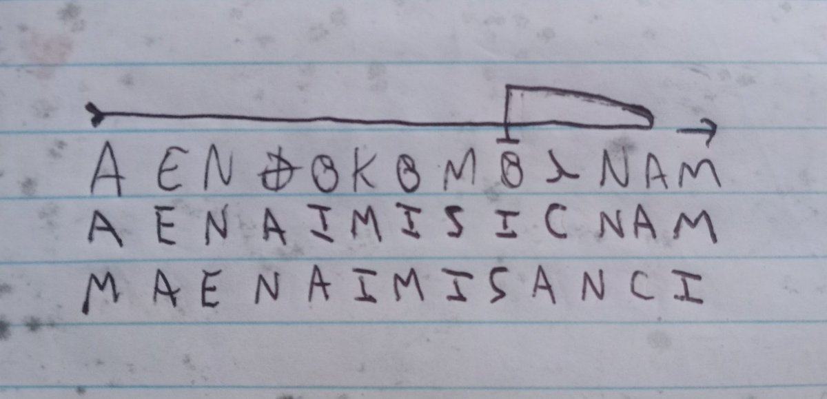 EcclesiaRocks's tweet image. A possible #Z13 solution.

My name is - (CIA)

Mae Naim is an ci

Problems - Too Many keys and too short

Postulation - Most of answer given

#Logic #RingText #ABSwitch #Cipher #Phonetic #EdgarAllanPoe #SanFrancisco #California #USA #NSA #BREAKING @SFPD