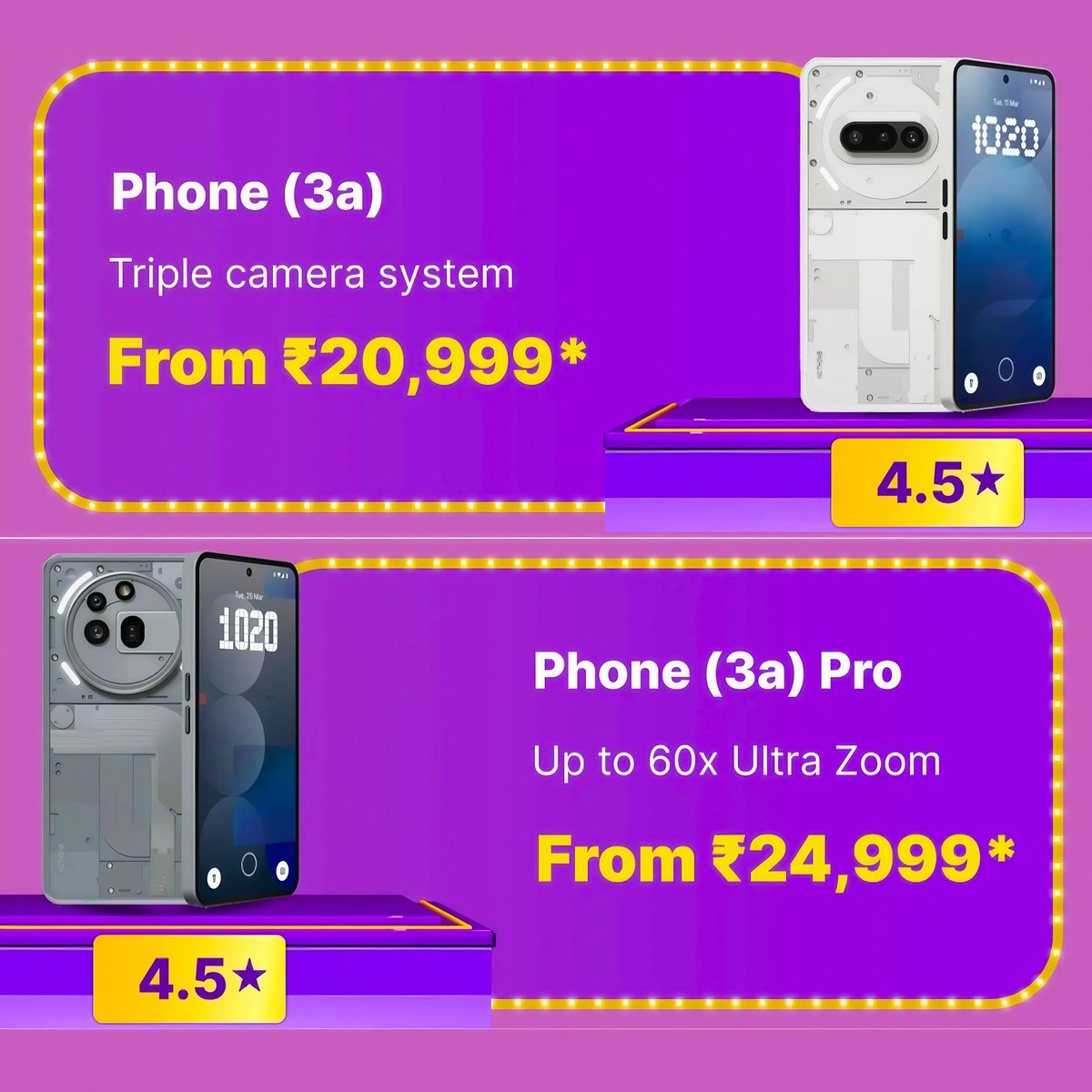 TechWithAbhi12's tweet image. Nothing Smartphone BBD Sale Deals 🔥...

#BigBillionDays #bbdSale #nothingphone3