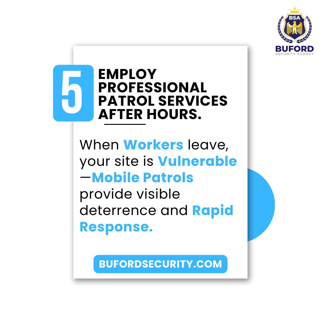 Bufordsecurity's tweet image. Buford Security protects construction sites from costly losses.
 #BufordSecurity #ConstructionSecurity #SiteProtection