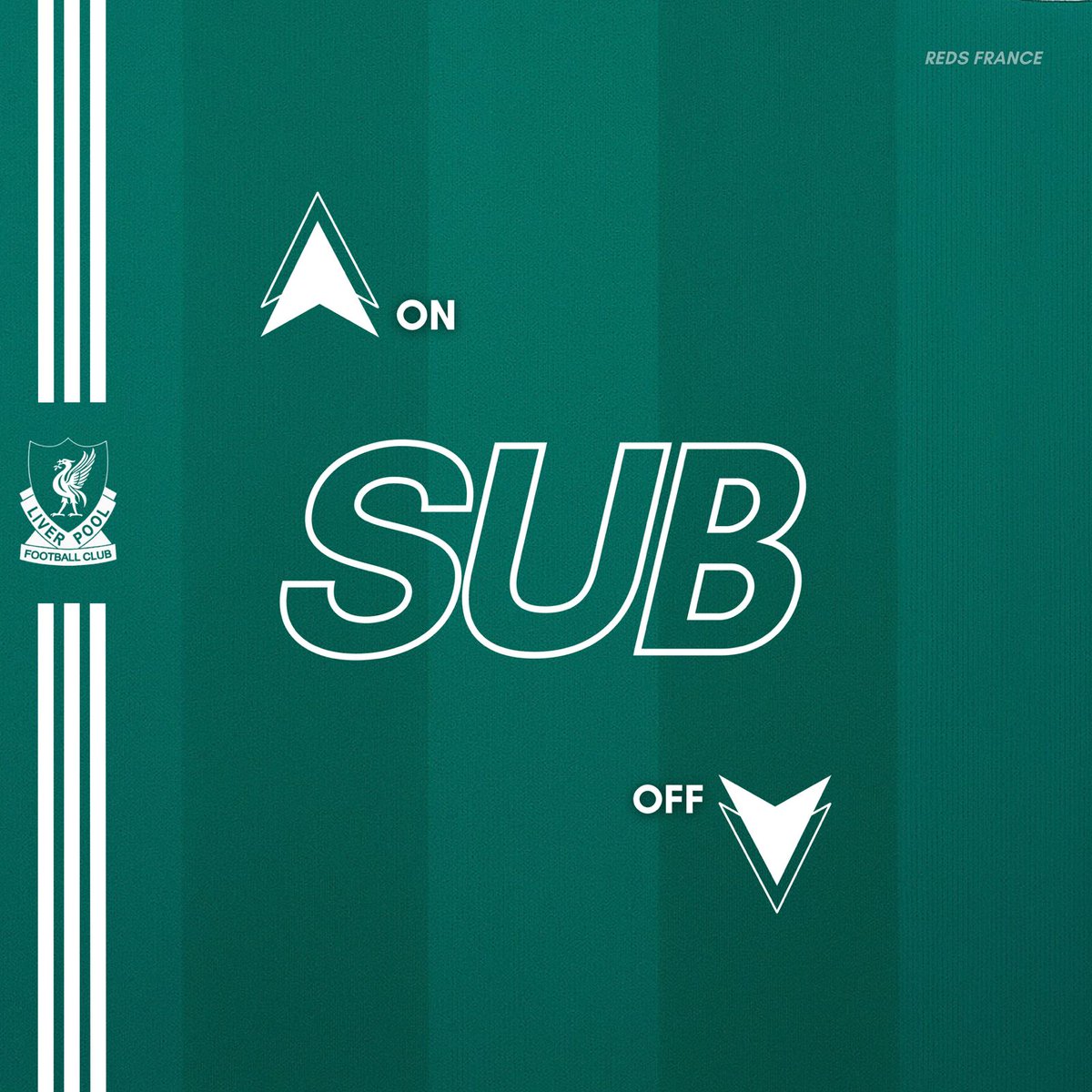 87' - Changements pour Liverpool 🔄

⬆️ Frimpong / Ngumoha 
⬇️ Wirtz / Konaté

[0-0] #BURLIV