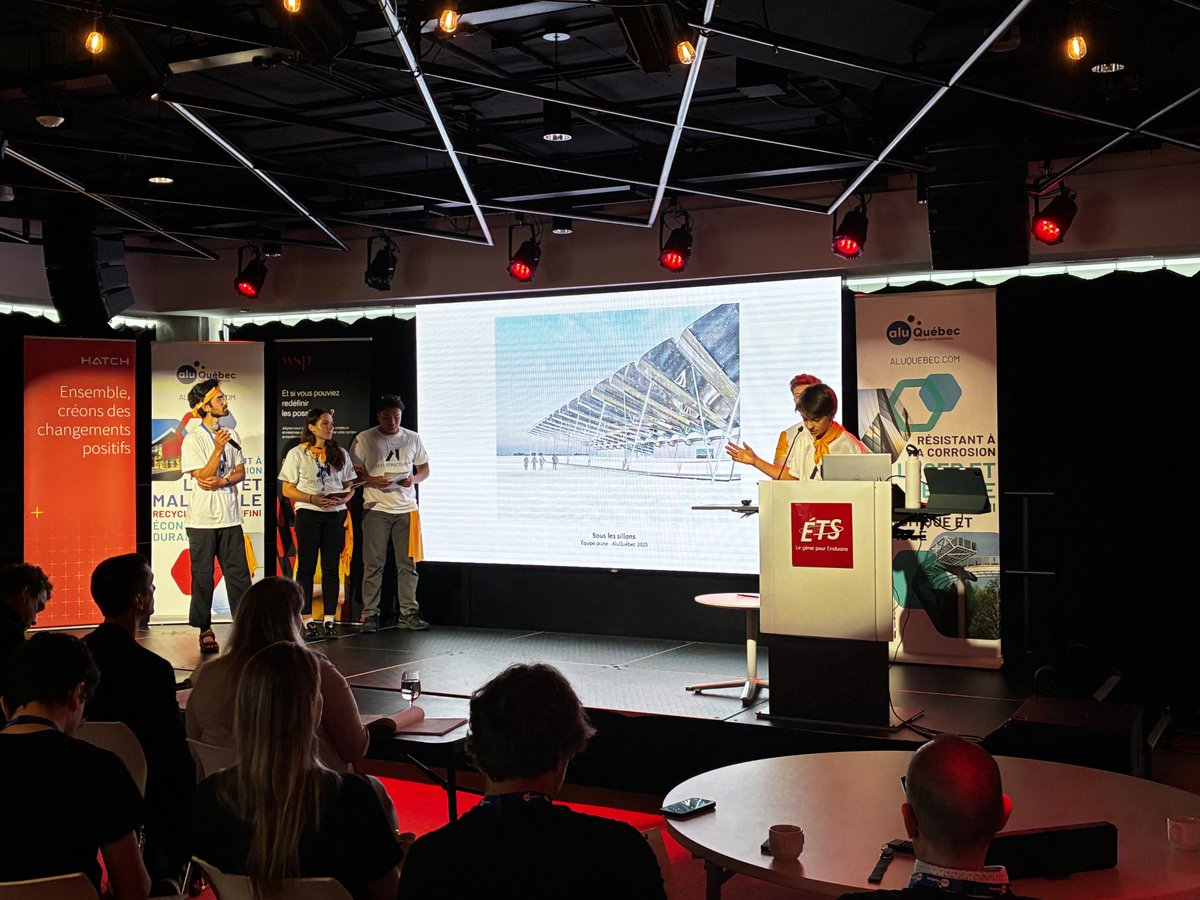 AluQuebec's tweet photo. C’est maintenant à l’équipe JAUNE. 
#DefiStructureAl #Aluminium https://t.co/8oLaFSrFnz