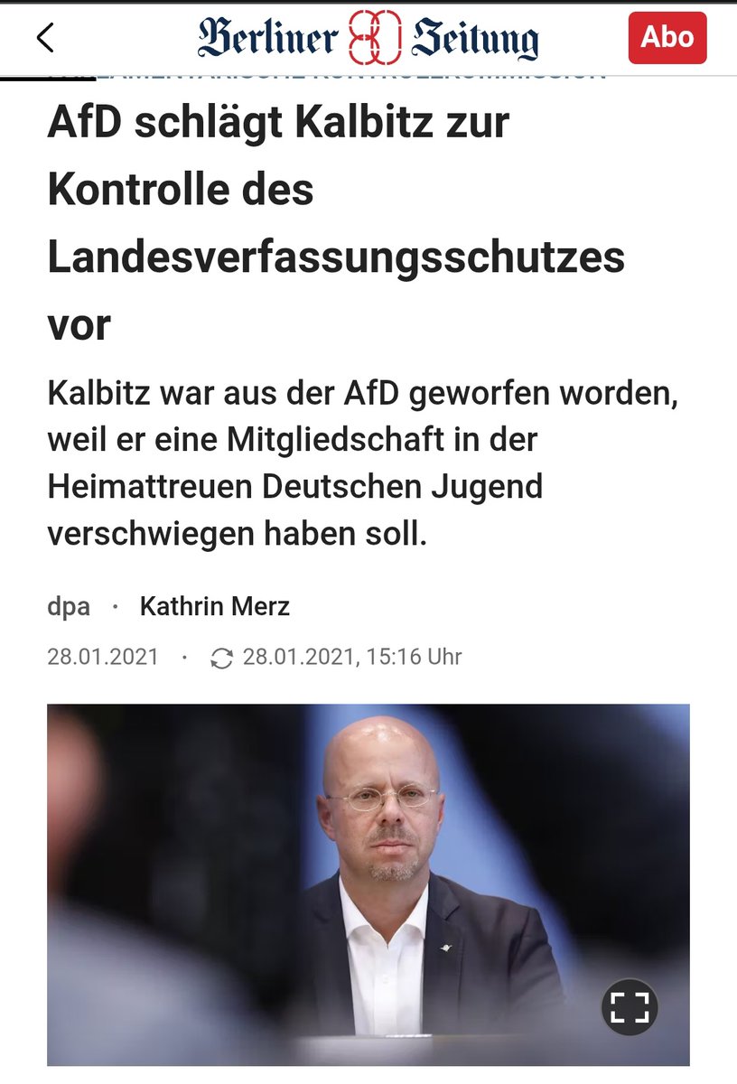 Man muss es sich auf der Zunge zergehen lassen:

Da sitzt eine Partei im Bundestag, die lautstark von „Recht und Ordnung“ spricht – und gleichzeitig schlägt sie einen Mann für die Kontrolle des Verfassungsschutzes vor, der seine Nähe zu einer neonazistischen Jugendorganisation