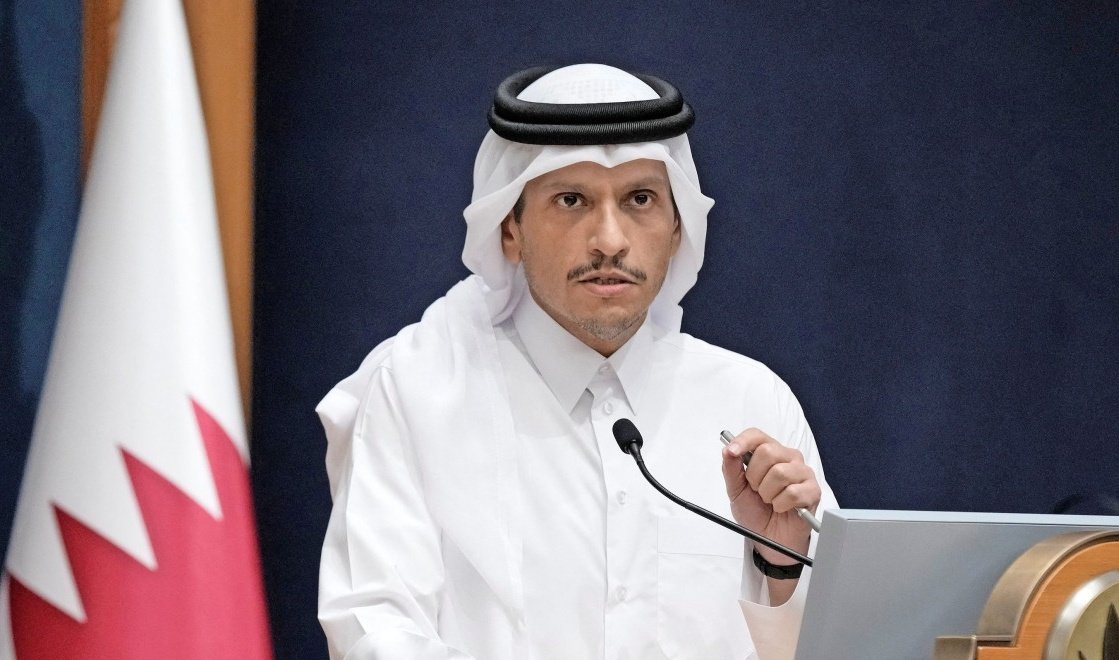 Currentreport1's tweet photo. Qatar's prime minister Al-Thani:

Israeli attack sets a dangerous precedent that must be addressed forcefully and decisively. The international community must end its double standards. https://t.co/tOQNzwuOR5