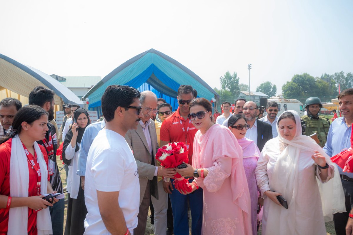 <a href="/TeamRed_NGO/">Team Red - NGO</a> with JKSC &amp; SKIMS organized a MegaBloodDonation &amp; WellnessCamp today in Srinagar.🩸✨

Hon’ble HealthMinister <a href="/sakinaitoo/">Sakina Itoo</a>, Advisor to CM <a href="/nasirsogami/">Nasir Sogami</a>, MLA Lal Chowk <a href="/ahsanpardesi/">Ahsan Pardesi</a>, Secretary JKSC <a href="/nuzhatjehangir/">Nuzhat gull</a>,  <a href="/DirectorSkims/">Sher-i-Kashmir Institute Of Medical Sciences</a> Dr. Ashraf Ganaie &amp; others were present