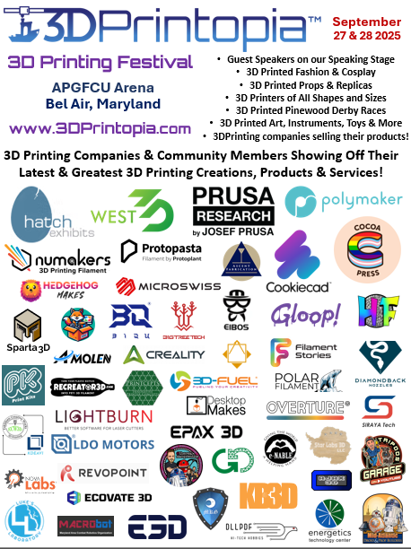 3DPrintopia's tweet image. 13 days away from #3DPrintopia!
Today we celebrate the Exhibitor/Makers who will be joining us and showing off their #3DPrinting makes & prowess!
If you are an Exhibitor/Maker please retweet and introduce yourself to all!
3DPrintopia2025.eventbrite.com
