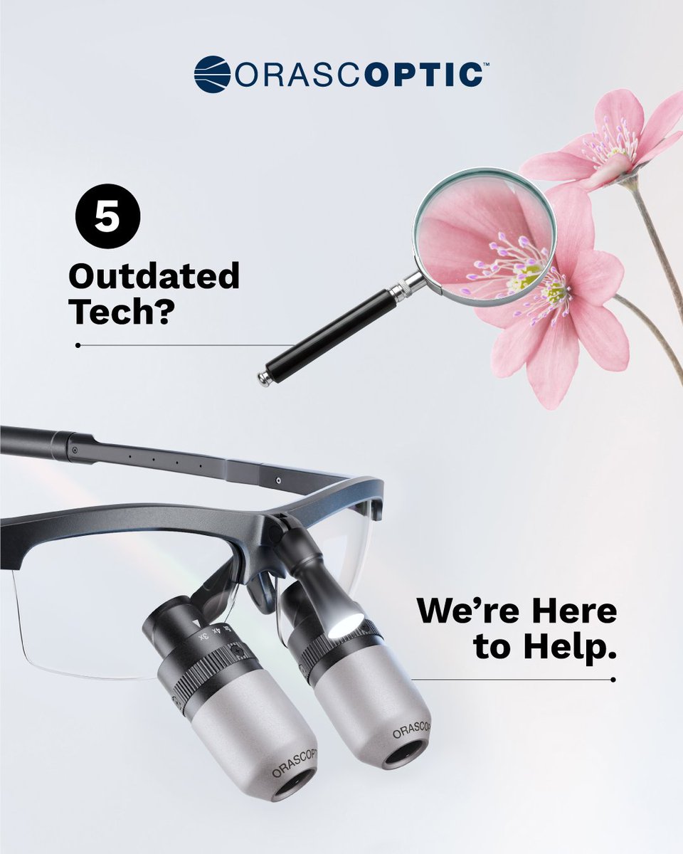 Neck or back pain, blurry vision, wear and tear, eye strain, outdated tech — your loupes may be holding you back. Here are 5 clear signs it’s time for an upgrade.

Explore upgrades here: orascoptic.com/en-us/request-…