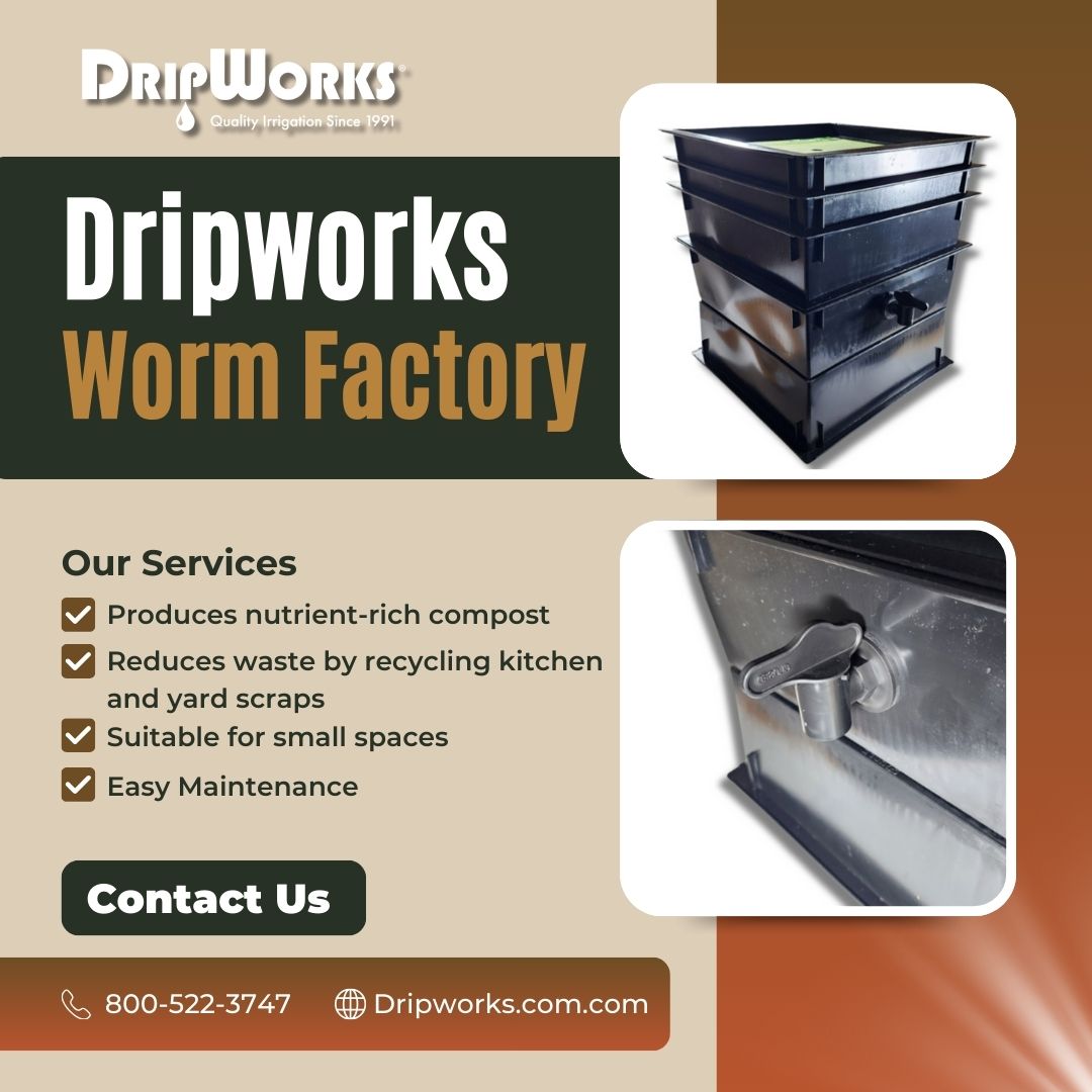 dripworksusa's tweet image. ♻️ Turn scraps into garden gold! 🪱
With the Worm Factory, your kitchen waste transforms into rich, organic compost—thanks to your hardworking worms. 🌱

👉 Shop here: dripworks.com/worm-factory
#WormComposting #ZeroWasteLiving #HealthySoil #SustainableGardening #DripWorks