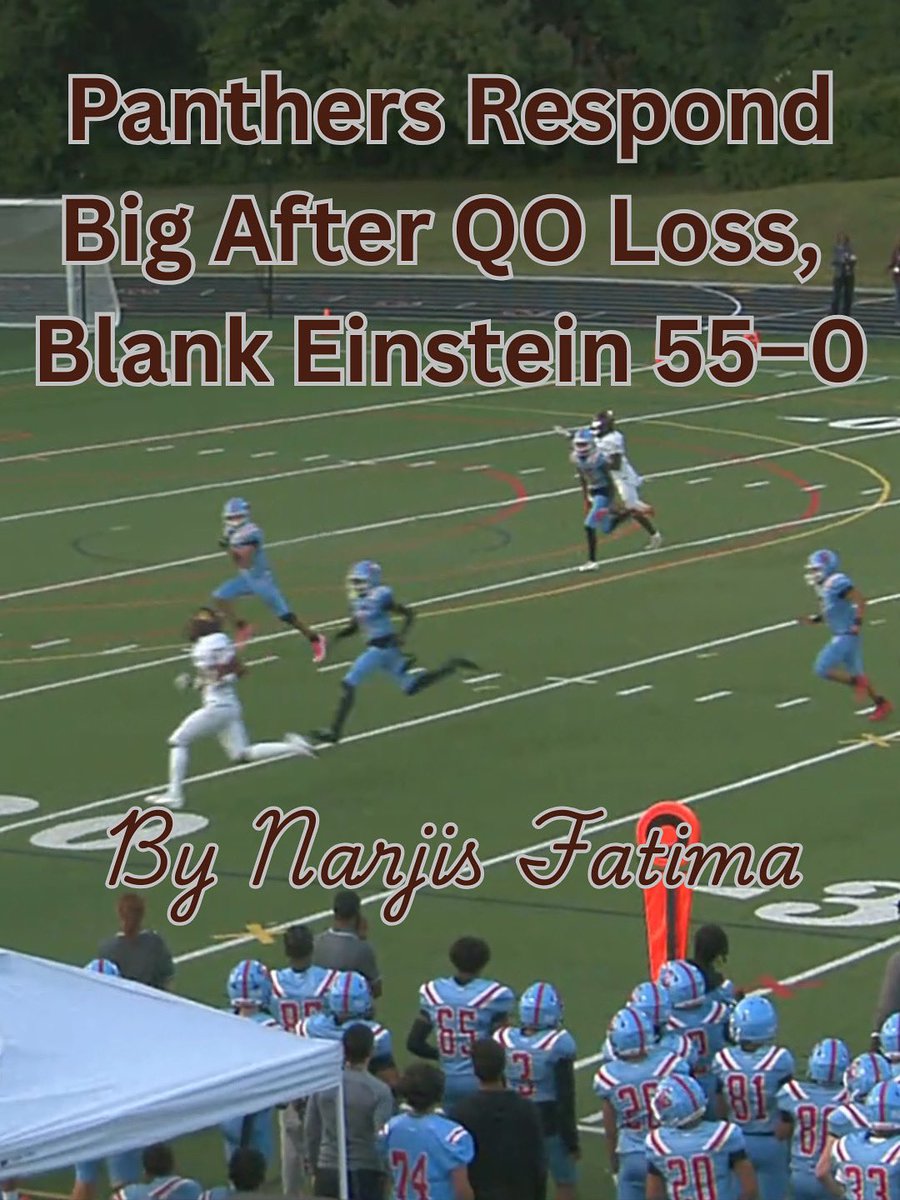 Paint Branch answered last week’s loss with a STATEMENT.

Final: PB 55 – Einstein 0
Shutout defense + big-play offense = message sent.

Written by our intern Narjis Fatima!

Highlights + recap: moderatelymoco.com/paint-branch-p…