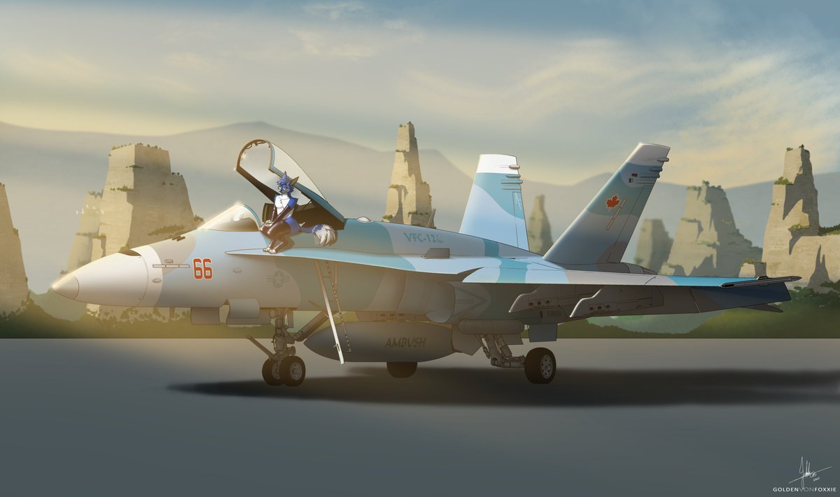 A very fun F/A-18C Commission for Benji/Maple on Discord! It features the VFC-12 (Ambush) Squadron livery with Canadian decals!