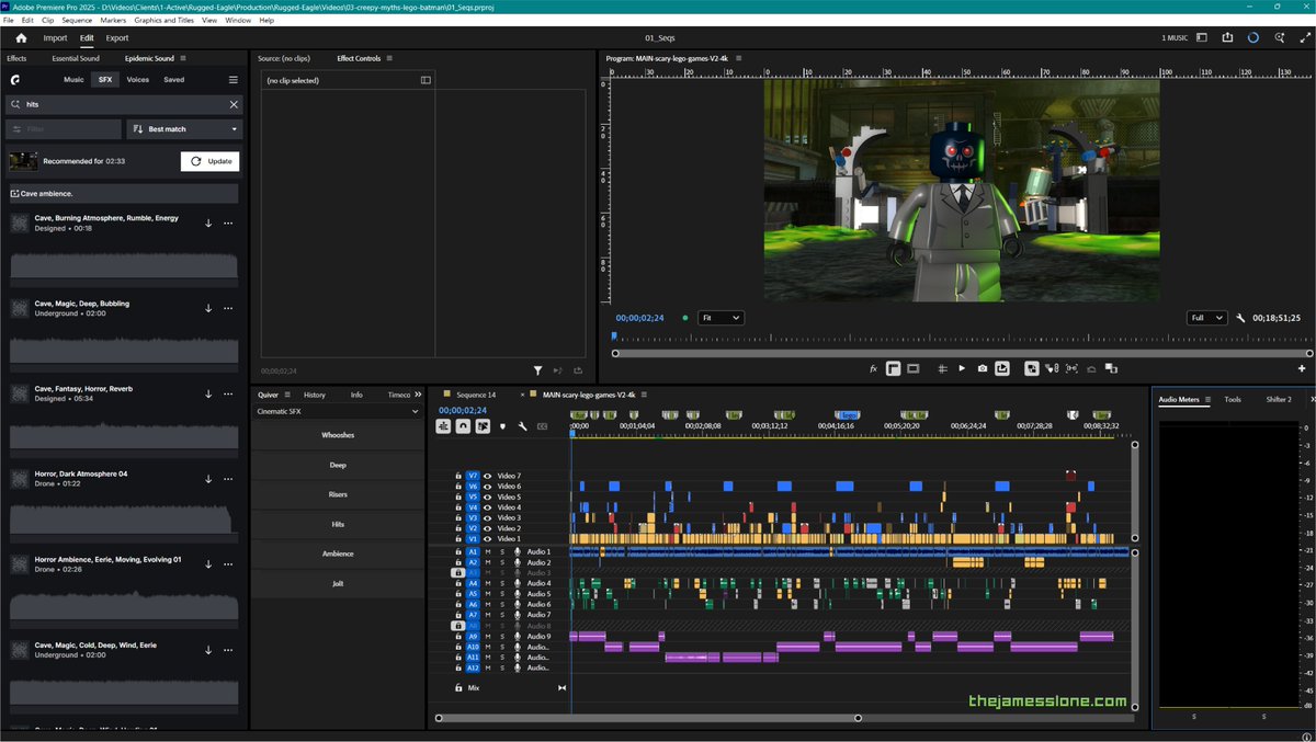 TheJamesSlone's tweet photo. 🎬 Behind the Edit: Creepy Lego Batman Game MYTHS - for @Ruggedeagle77YT 

Highlights

• Turning a lighthearted LEGO game into something spooky
• Using music + SFX to sell the mood
• My horror sound library came in very handy on this one https://t.co/qEnK99vgxz