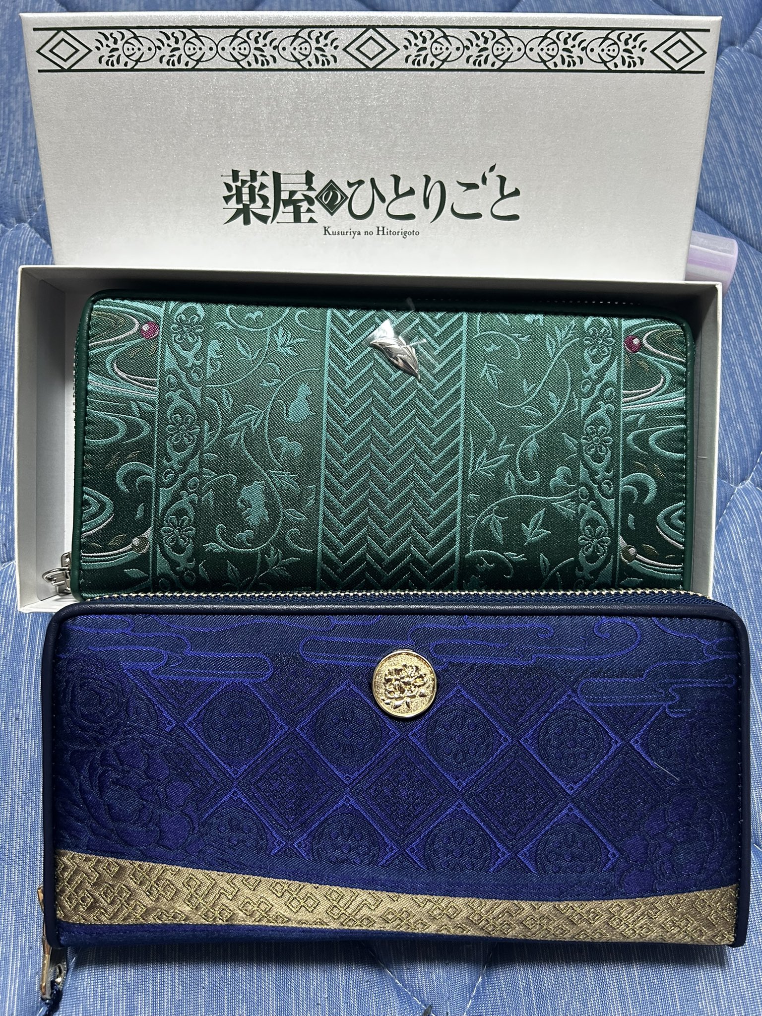 薬屋のひとりごと 西陣織長財布 猫猫モデル 緑色 薬屋のひとりごと