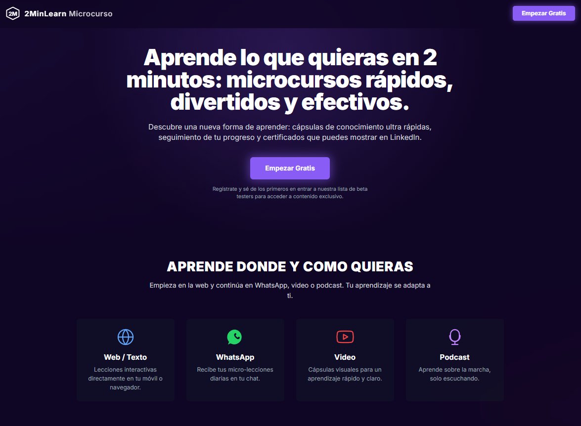 MKey2023's tweet image. 🚀 Ya tengo lista la landing de mi micro curso 🙌
👉 landing2-minlearn-violet.vercel.app

Dale un vistazo y dime qué te parece 👀
