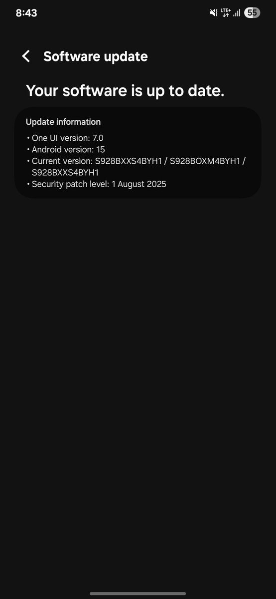 NasirTheDS's tweet photo. Is this the latest one ui 7 stable build for s24 ultra or we have some other in India region.@tarunvats33 @theonecid
#Samsung #galaxys24ultra https://t.co/5zR7cys9p9