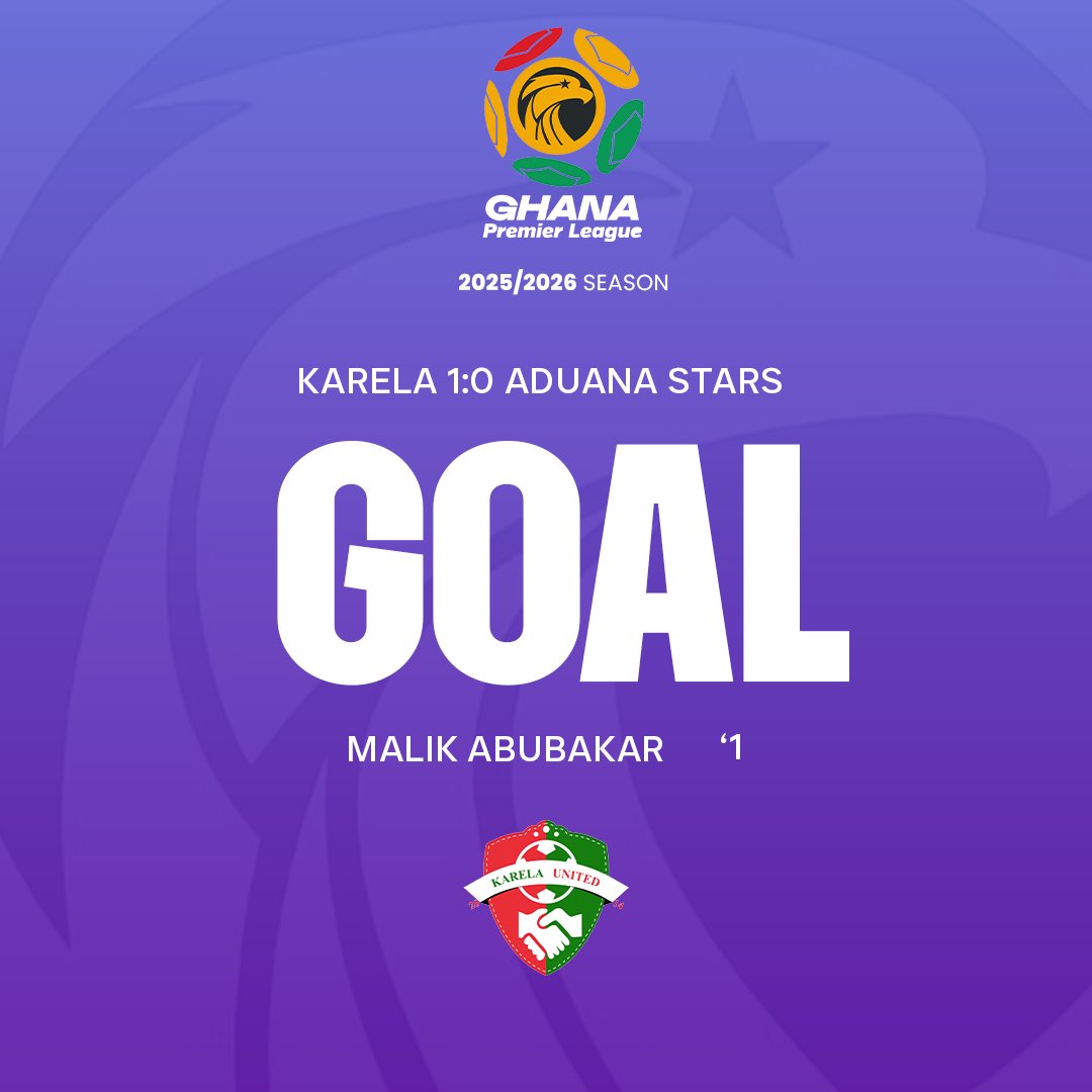 GhanaLeague's tweet image. GOAL! 🚨 Malik Abubakar strikes first for Karela against Aduana Stars! 💥⚽

#GPLisBack #GPL #GPLMD1